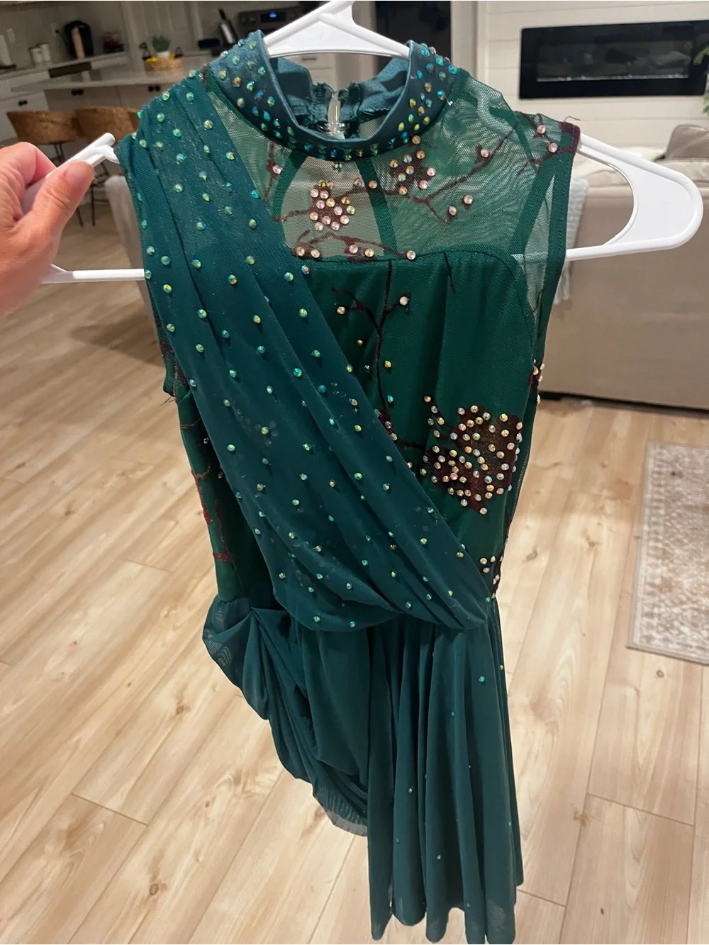 Lyrical dance costume child medium green